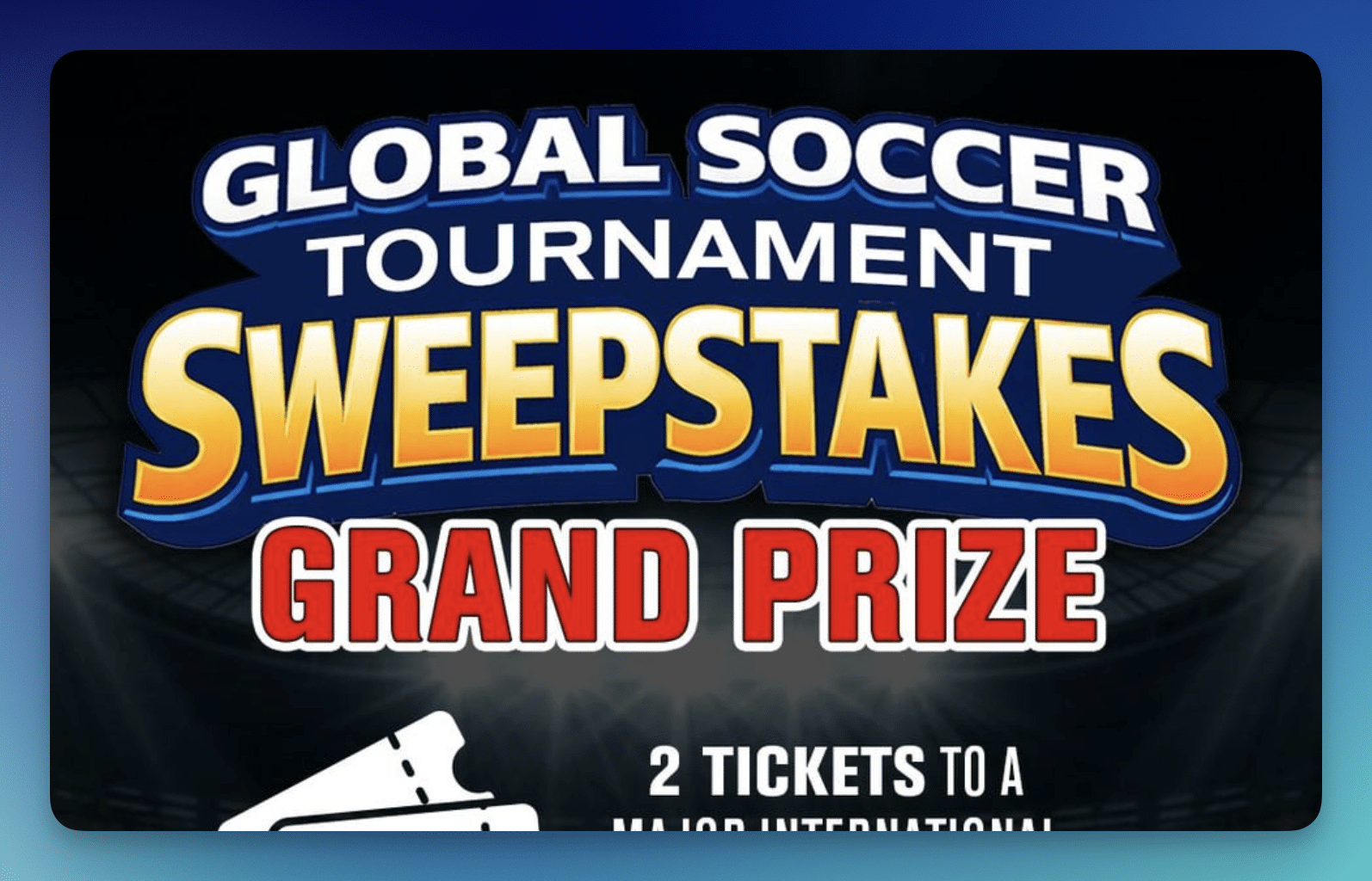 Join the GAT Sport Global Soccer Tournament Sweepstakes for a Chance to Win Big! Join the GAT Sport Global Soccer Tournament Sweepstakes for a Chance to Win Big!