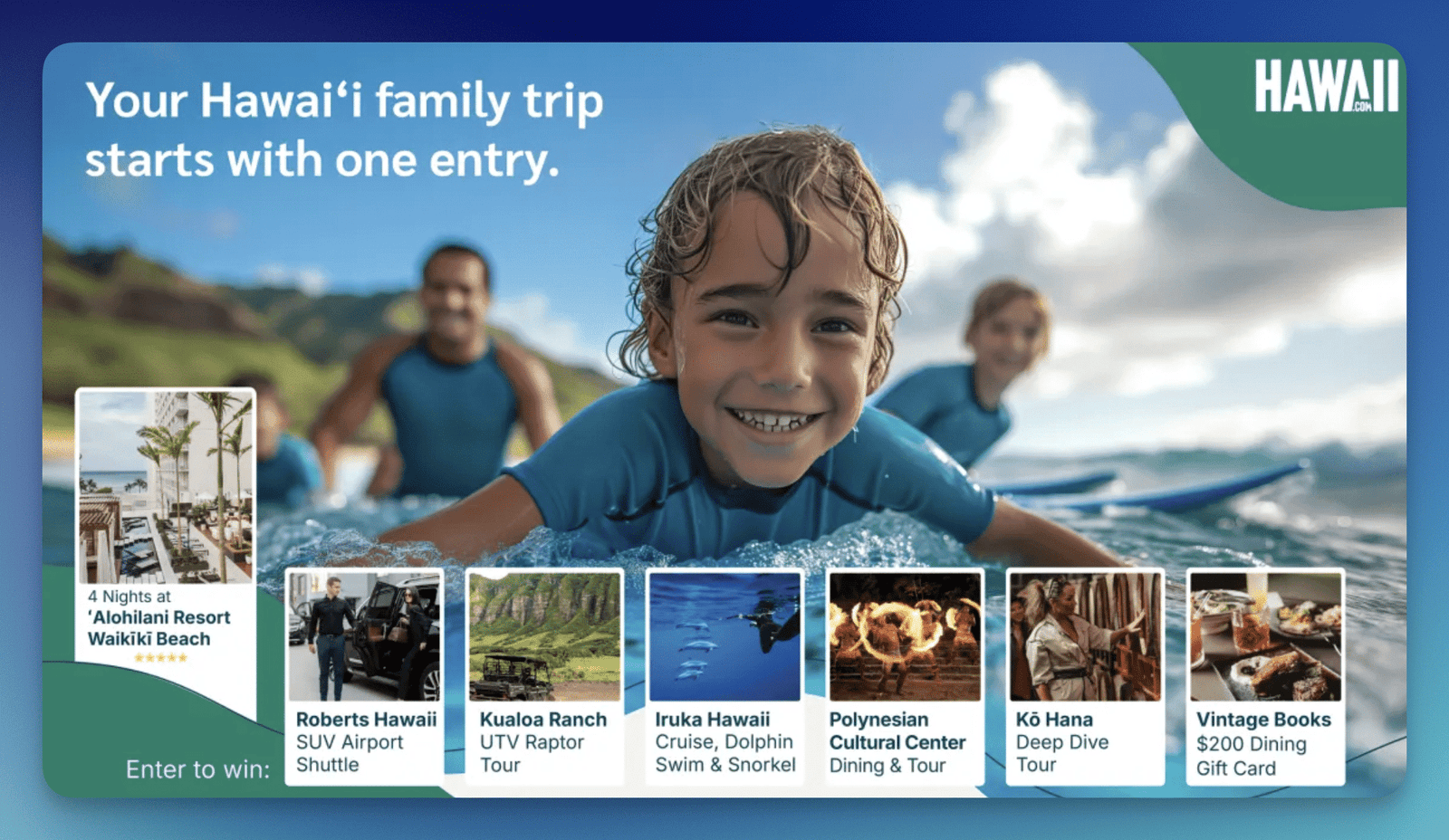 Win a Dream Family Vacation to Oʻahu, Hawaii – Join the Sweepstakes Today! Win a Dream Family Vacation to Oʻahu, Hawaii – Join the Sweepstakes Today!