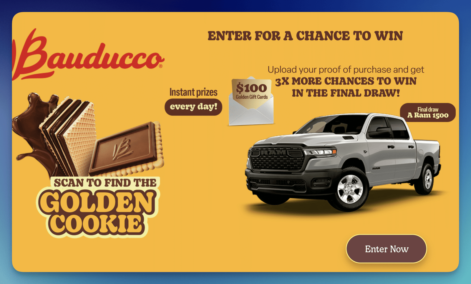 Bauducco Find The Golden Cookie Instant Win Game: 150 Winners Await! Bauducco Find The Golden Cookie Instant Win Game: 150 Winners Await!