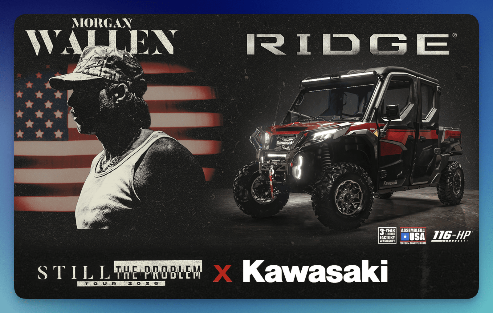Enter the Kawasaki RIDGE Sweepstakes for a Chance to Win Exciting Prizes! Enter the Kawasaki RIDGE Sweepstakes for a Chance to Win Exciting Prizes!