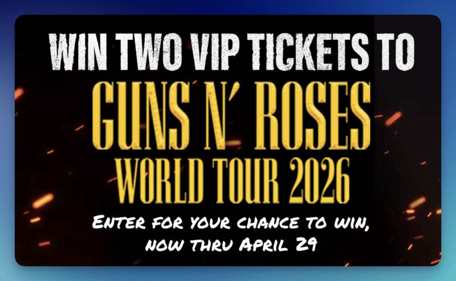 Win Big in the Guitar Center Guns N Roses Sweepstakes! Win Big in the Guitar Center Guns N Roses Sweepstakes!