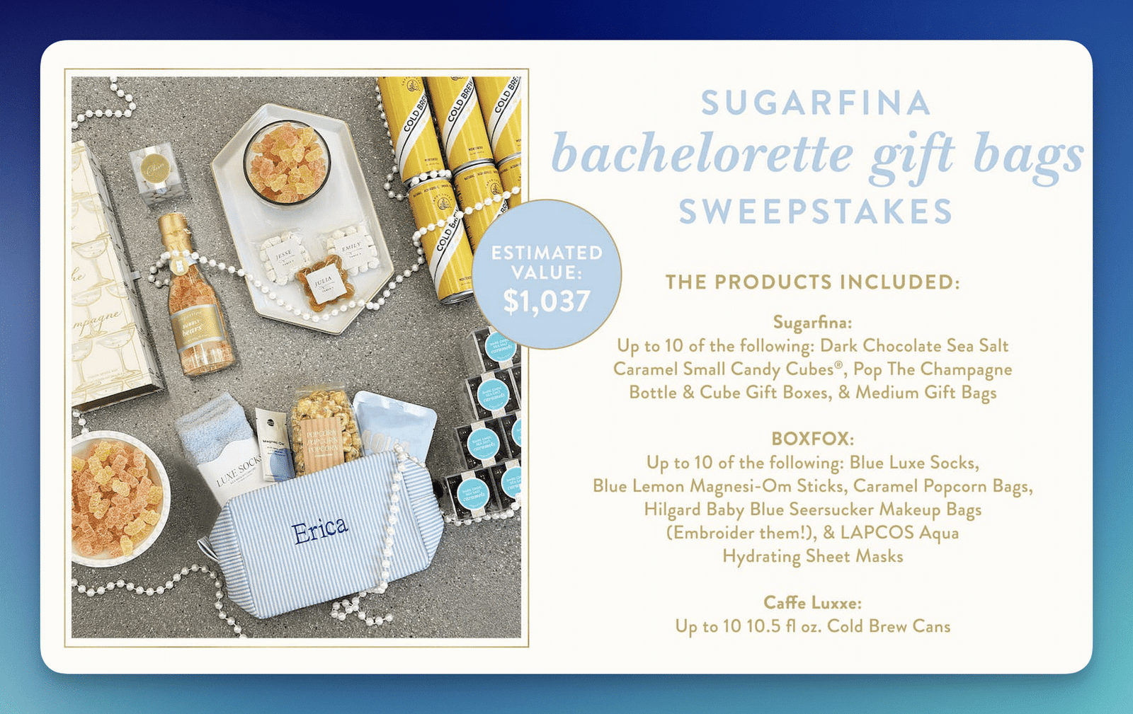 Win a Sugarfina Bachelorette Gift Bag in Our Exciting Sweepstakes! Win a Sugarfina Bachelorette Gift Bag in Our Exciting Sweepstakes!