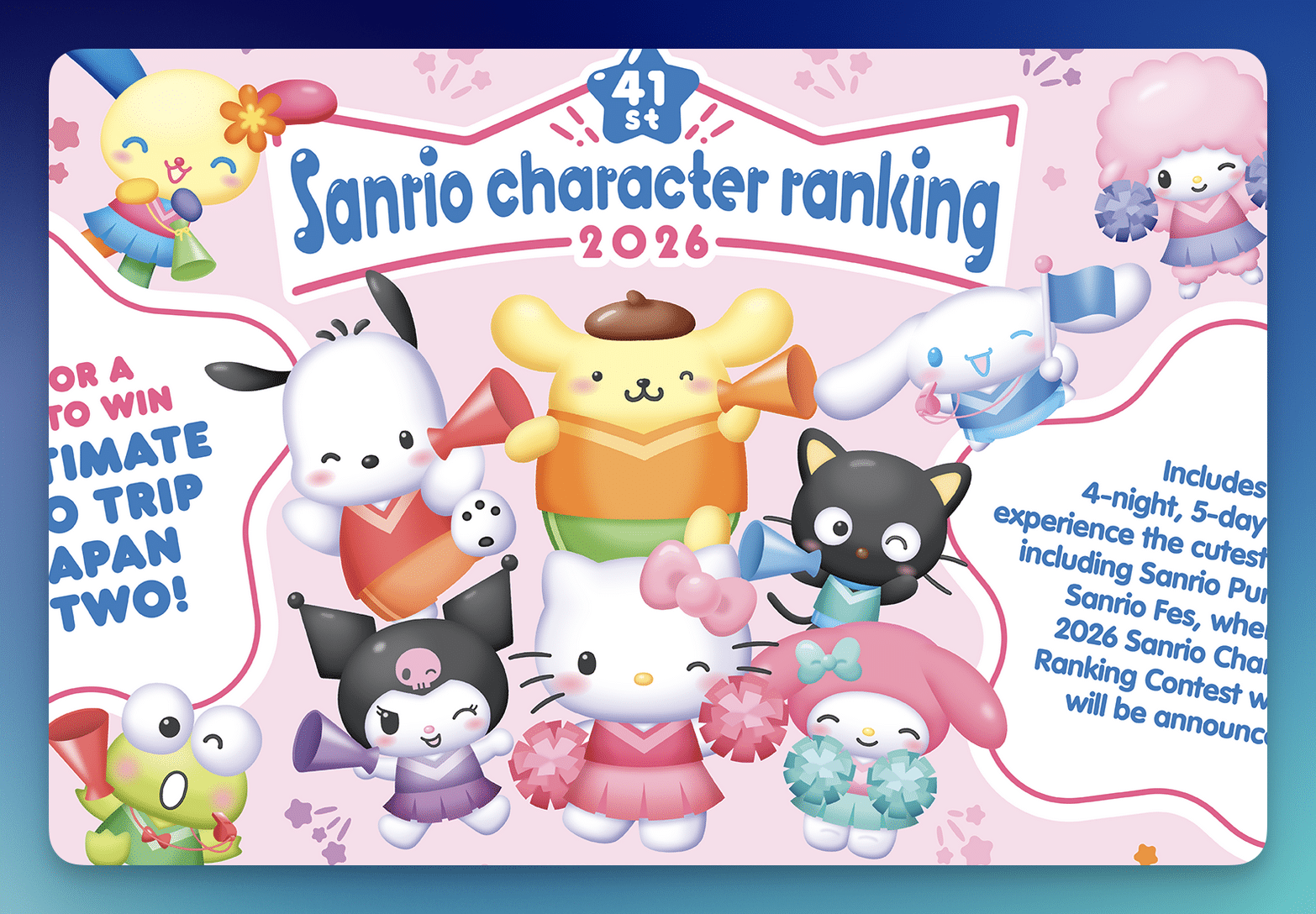 Join the Sanrio and Hot Topic Character Ranking Sweepstakes for a Chance to Win! Join the Sanrio and Hot Topic Character Ranking Sweepstakes for a Chance to Win!